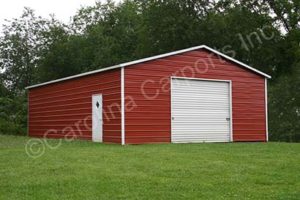 Boxed Eave Roof Style Fully Enclosed Carports