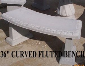 B7LARGE CURVED FLUTED BENCH