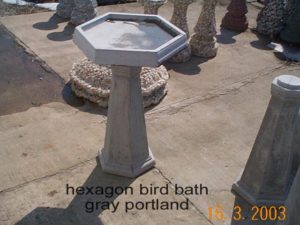 BB2hexagonbirdbath gray portland