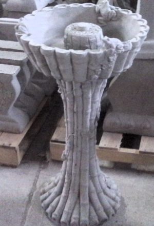 bamboo birdbath