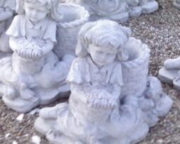 Girl With Flowers Planter