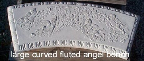 Large Curved Fluted Angel Bench