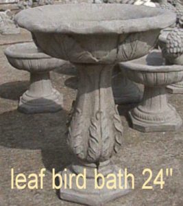 leaf birdbath