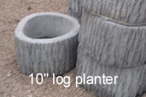 hollow log planter
