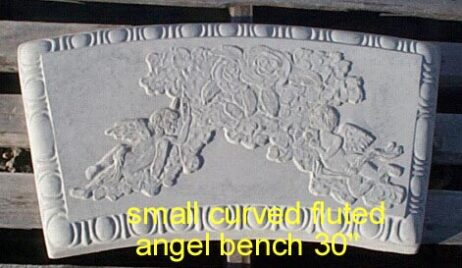 Small Curved Fluted Angel Bench