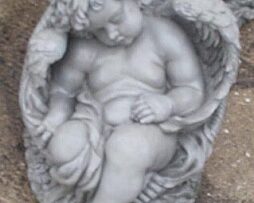 angel sleeping in basket