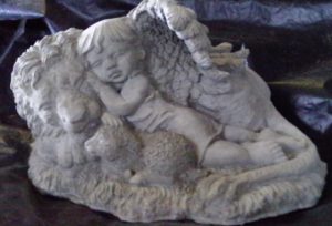 angel with lion and lamb