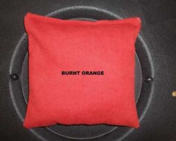 burnt orange cornhole bag