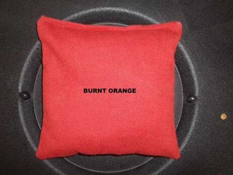 burnt orange cornhole bag