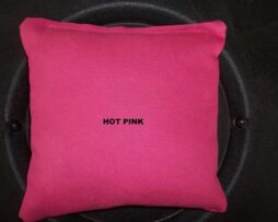 hot pink cornhole bag