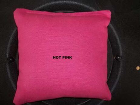 hot pink cornhole bag