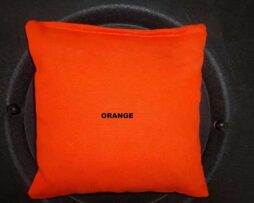 orange cornhole bag