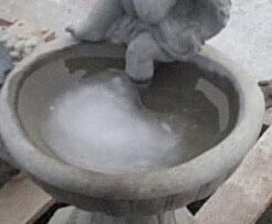 small angel bird bath