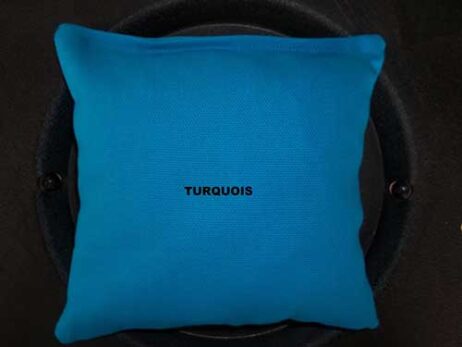 turquoise cornhole bag