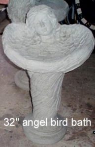 angel bird bath large