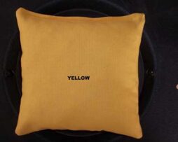 yellow cornhole bag