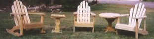 Adirondack Chairs with Coffee Tables