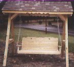 A-frame with roof and 5′ Lo back Swing