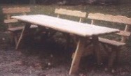 8′ Table with Separate Benches