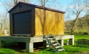 Meadville-PA-Storage-Sheds-Garage-Style-Chestnut-stain-943x576