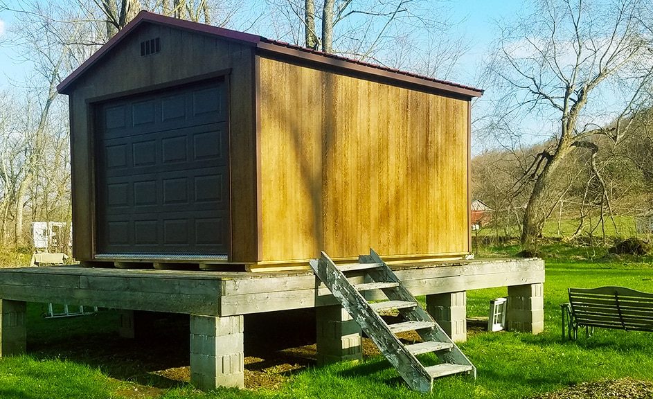 Meadville-PA-Storage-Sheds-Garage-Style-Chestnut-stain-943x576