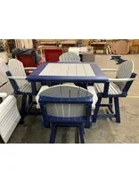 Fan Back Swivel Chair for 30” High Table - Low Back