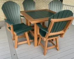 Fan Back Swivel Chair for 42” High Table - Single Step