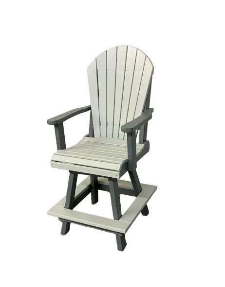 Fan Back Swivel Chair for 42” High Table - Wrap Around Step